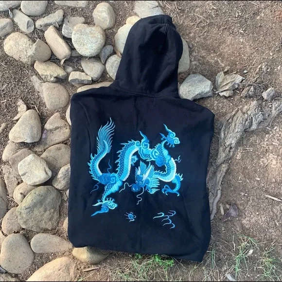 PacSun Shirts Pacsun Blue Dragon Hoodie Poshmark